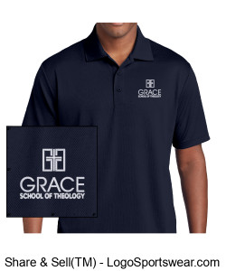 [Men] Grace Short Sleeve Polo Shirt in Navy Blue Design Zoom